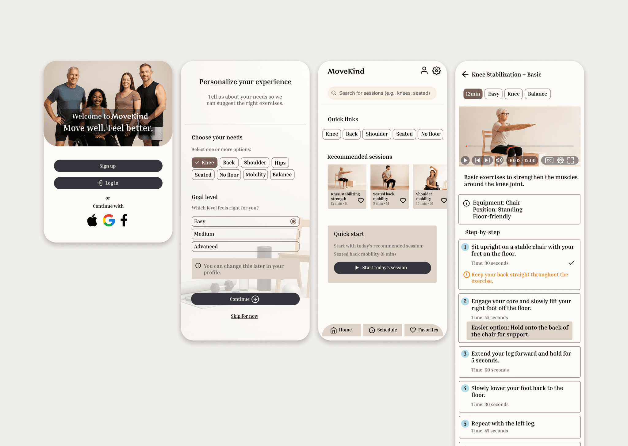 MoveKind – Accessible Workout & Rehab Platform preview